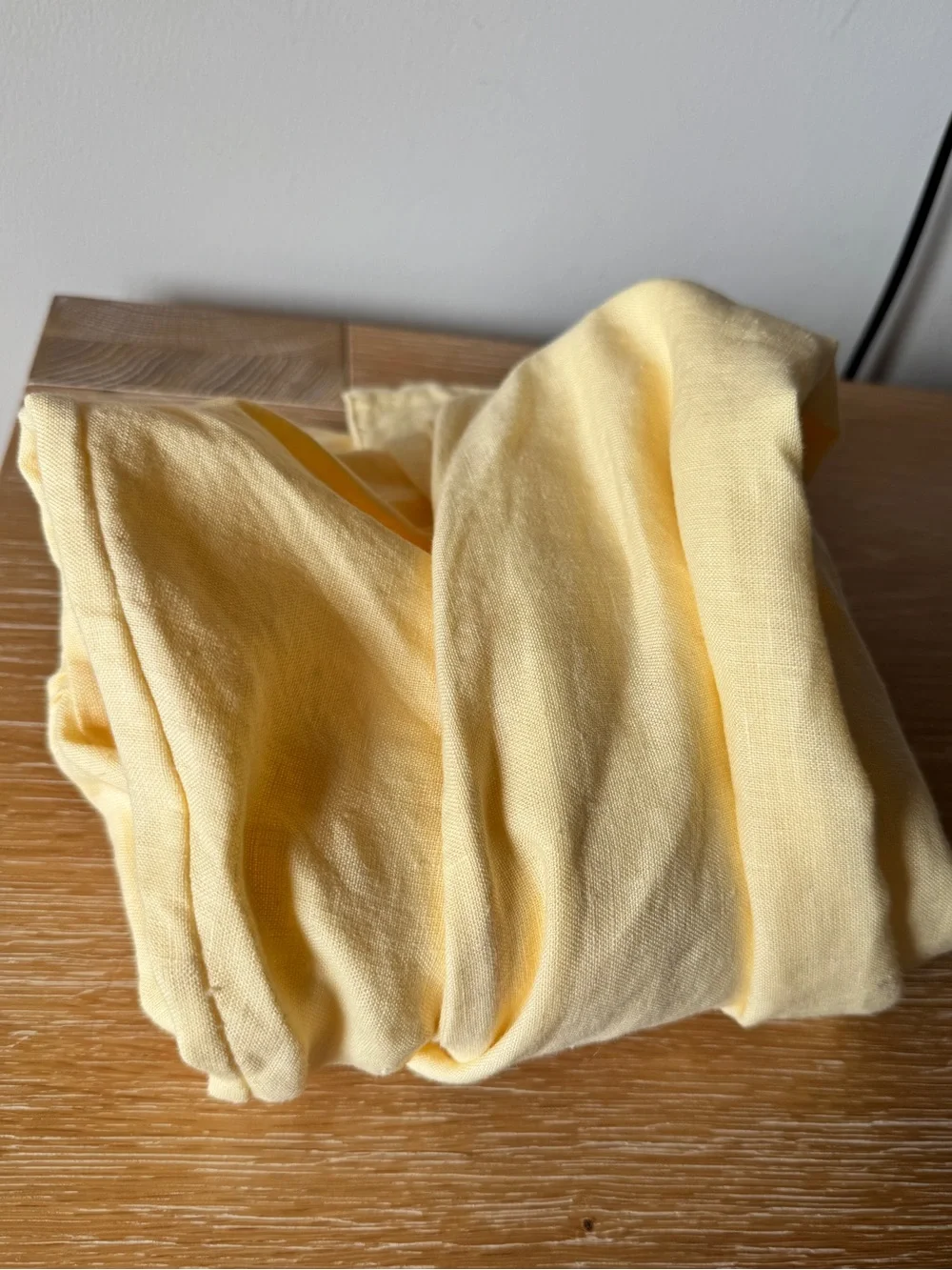 NWT MADEWELL Boatneck Shirred Mini Dress 100% Linen Candlelight 8 Butter Yellow - Picture 15 of 15